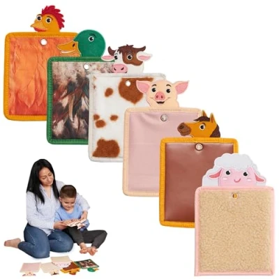 Image of Sensory Mats Pads Farm 6 Pack for Autistic Children Tactile Toys Autism Room Playful Learning Toddlers