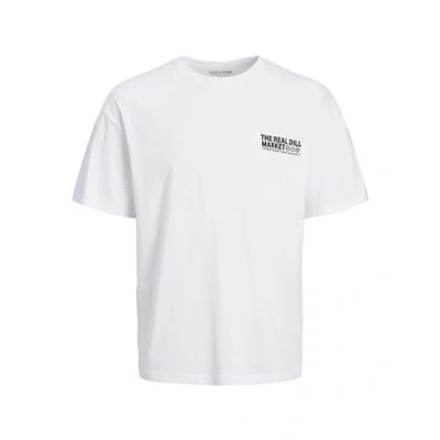 Image of JACK &amp; JONES Men&#039;s Jortoast Tee Ss Crew Neck Tg Ln T Shirt, Bright White, XXL