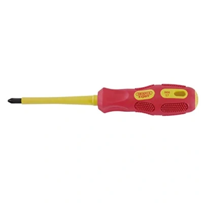 Image of Draper VDE Approved Fully Insulated PZ TYPE Screwdriver, No.2 x 100mm (Display Packed)