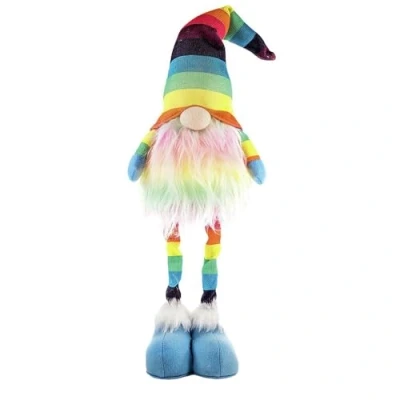 Image of Premier Accents Rainbow Standing Nordic Gnome Gonk Light Up Battery Operated Multicoloured 50cm