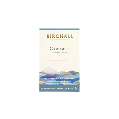 Image of Birchall Camomile Tea, A Soothing &amp; Calming Herbal Infusion for Relaxation Stress Relief, Enjoy the Pure Natural Goodness Of 6 Boxes 20 Enveloped Plant Based Prism Tea Bags