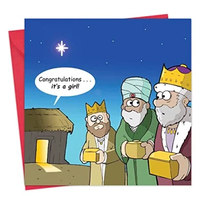 Image of Twizler Funny Christmas Card Wise Men Confusion Merry Humorous Happy Xmas Cards Mens Womens Male Female