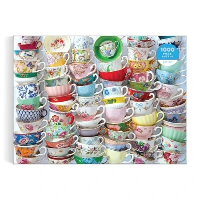 Image of Galison Teacups 1000 Piece Puzzle Featuring A Regency Core Mix Of Vibrant