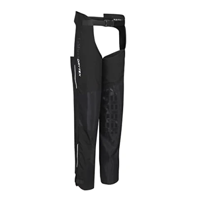 Image of LeMieux DryTex Stormwear Waterproof Chaps Black Fleece Lining &amp; Elasticated Waist XXL