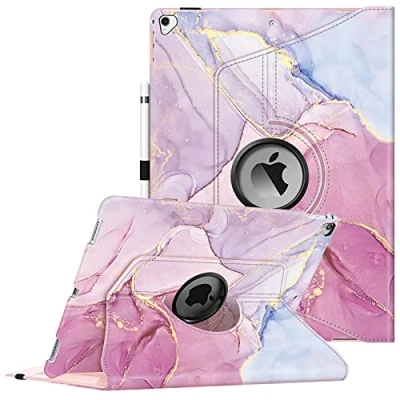 Image of FINTIE Rotating Case for iPad Pro 12.9 inch 2017 / 2015 (Old Model, 2nd &amp; 1st Generation), 360 Degree Swiveling Stand Protective Back Cover, Supports Auto Wake/Sleep, Dreamy Marble