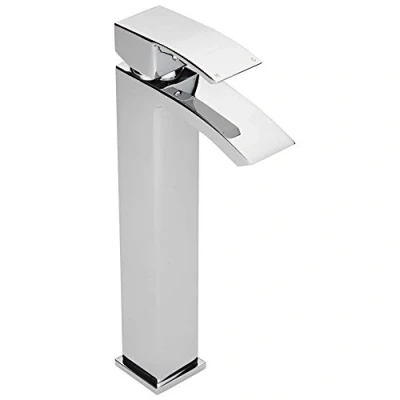 Image of Milano Wick Modern High Rise Mono Bathroom Basin Mixer Tap Lever Handle Chrome
