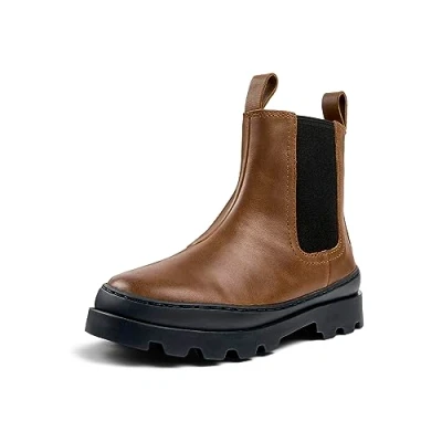 Image of Camper Boy&#039;s Unisex Kids Brutus K900320 Chelsea Bootie, Medium Brown 001, 10 UK Child