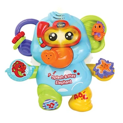 Image of Vtech Splash &amp; Play Elephant Educational Bath Time Activity Toy with Sounds and Phrases Great For Motor Skills Musical Toddler Suitable Ages 12 36 Months, English Version