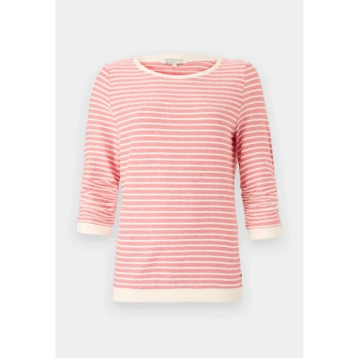 Image of TOM TAILOR Denim Women&#039;s 1039980 Sweatshirt, 37366 Red White Structure Stripe, L