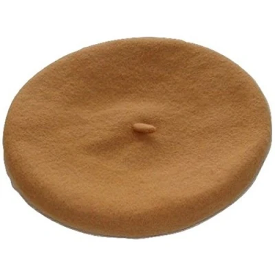Image of L&amp;C Unisex Men Women Wool Warm Beret Beanie Hat Cap French Style Gift (Camel)