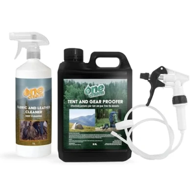 Image of One Chem Fabric and Leather Cleaner 1 Litre Tent Gear Waterproofer 2.5 with Long Hose Trigger