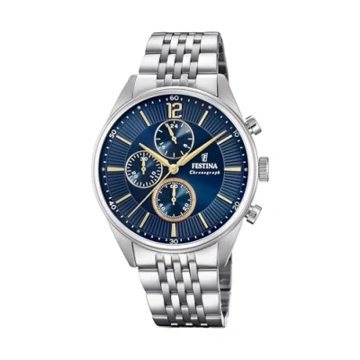 Image of Festina Men&#039;s Chronograph Quartz Watch with Stainless Steel Strap F20285/3