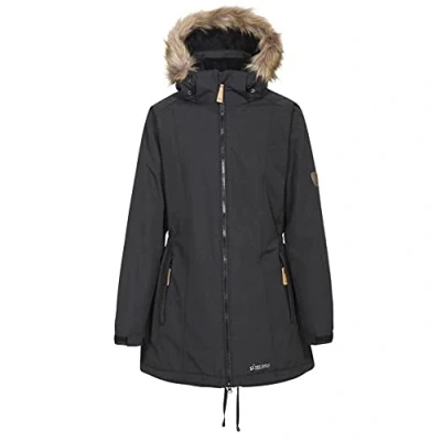 Image of Trespass Womens/Ladies Celebrity Insulated Longer Length Parka Jacket (XXL) (Black)