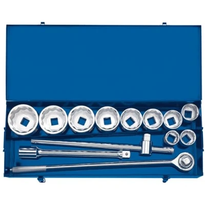 Image of Draper Metric Socket Set in Metal case, 1&quot; Sq. Dr. (13 Piece)