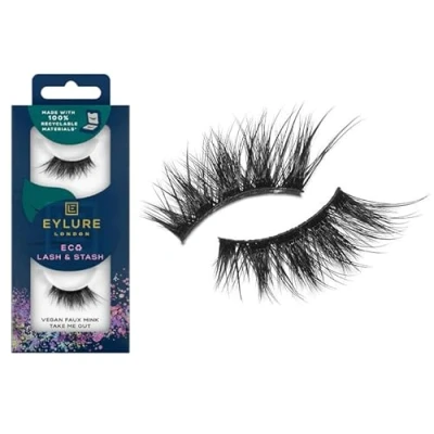 Image of Eylure Eco Lash &amp; Stash Vegan Faux Mink False Eyelashes Take Me Out
