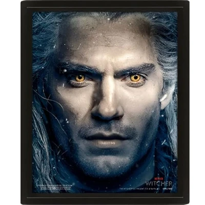 Image of Witcher The 3D Lenticular Poster (Intertwined Design) 25cm x 20cm 1.3cm in Box Frame Official Merchandise