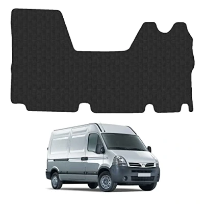 Image of Rubber floor Mats for the Nissan Interstar (2003 2010) [Not suitable models with mounted gearsticks] Custom Accessory Tailored fit Heavy Duty, Waterproof &amp; Anti Slip Work Clips