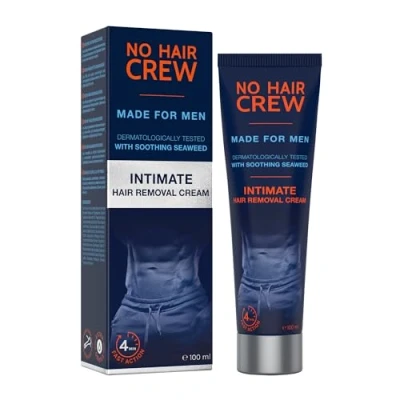 Image of NO Hair CREW Intimate Removal Cream Extra Gentle Depilatory for Sensitive Areas. Made Men, 100 ml