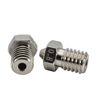 Image of 2pcs Upgrade 3D Printer M6 Thread Brass Plated Nozzle Wear Resistant nozzles for 1.75mm V6 Hotend Titan Aero Extruder Prusa I3 MK3 MK3S Anycubic Mega (2x0.8mm)