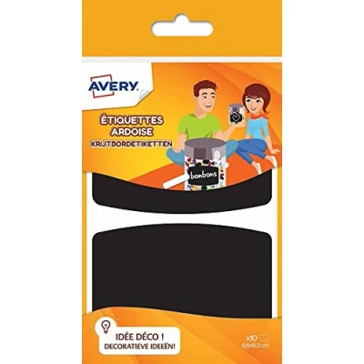 Image of Avery Packet of Labels Chalkboard/Slate 95x63 mm Black
