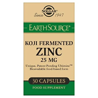 Image of Solgar® EarthSource Food Fermented Koji Zinc 25mg Pack of 30 Immune System Support Supports Healthy Skin, Hair and Nails