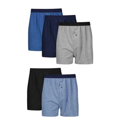 Image of Hanes Men&#039;s ComfortSoft Underwear Boxers, Soft Knit Moisture Wicking Jersey Multipack (Colors May Vary), Assorted 5 Pack, S