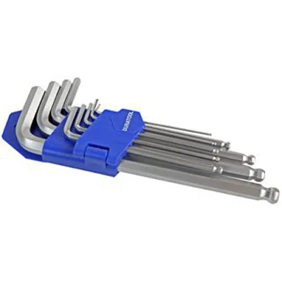 Image of Duratool D00595 Ball End Imperial Hex Key Set, 9 Piece