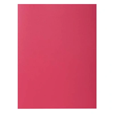 Image of Exacompta Ref 217116E Rocks Square Cut Folder 240 x 320mm in Size, Suitable for Holding A4 Documents, 210gsm Coloured Card Raspberry Colour (Pack of 10)