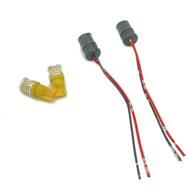 Image of LiteSync Sidelight/Parking 2 x Yellow Amber 12V 24V Strobe Flash Warning 501 504 LED Bulb Lights Recovery harzard &amp; Holders hideaway