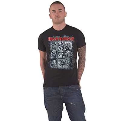 Image of Iron Maiden Men&#039;s Nine Eddies T Shirt, Black, Large
