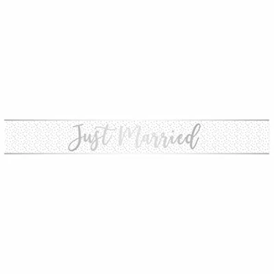 Image of Amscan 9912137 Just Married Banner