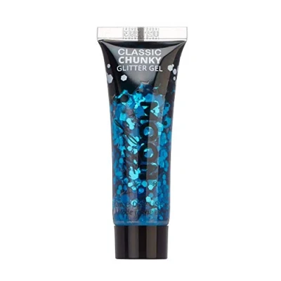 Image of Classic Chunky Face &amp; Body Glitter Gel by Moon Blue Cosmetic Festival Paint for Face, Body, Hair, Nails 12ml