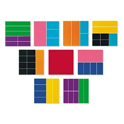 Image of Learning Resources Deluxe Rainbow Fraction Squares