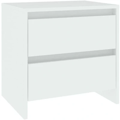 Image of vidaXL Bedside Cabinet White 45x34.5x44.5 cm Engineered Wood