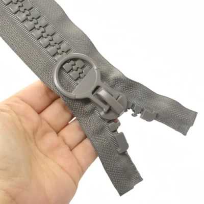 Image of YaHoGa 80cm #20 Super Large Separating Giant Plastic Zippers for Sewing Tents Coats Overcoats Down Jackets Boat Cover Canvas Heavy Duty Huge Resin Vislon (31&quot; Grey)