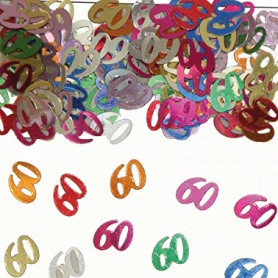 Image of Folat Party Confetti Number 60 Multi colors