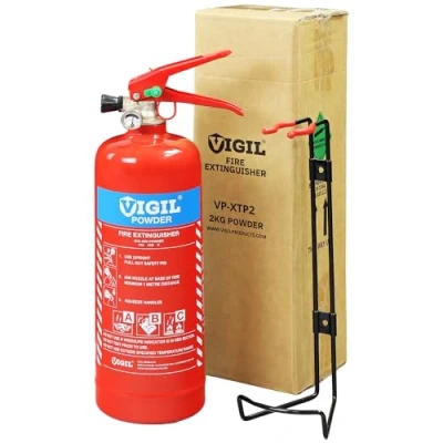 Image of Powder Fire Extinguisher 2kg Versatile &amp; Reliable 27A 144B C Rating for Campsites, Farms, Industrial Units More Comes with 5 Year Warranty