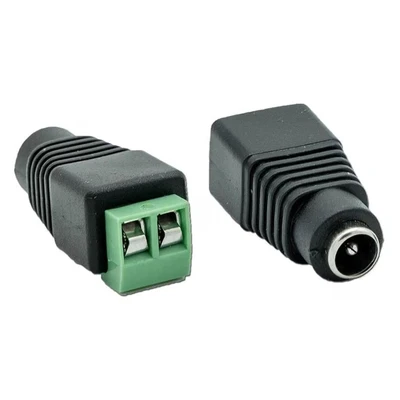 Image of Maplin Female DC to Twin Cable 5.5 x 2.1mm Power Plug for CCTV, Pack of 5