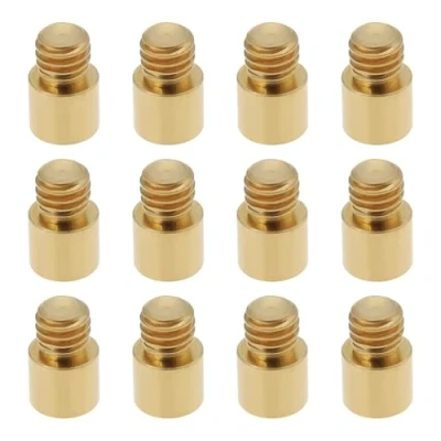 Image of OTOTEC 12Pcs Dart Weights 9x5x5.8mm 1 Grams Brass Add Accentuator Adjuster for Darts with 2BA Threads Accessories (Gold)