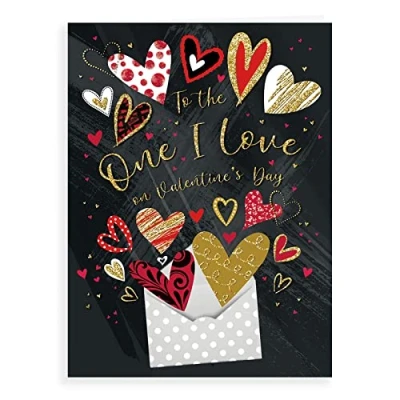 Image of Piccadilly Greetings Valentines Day Card One I Love 12 x 9 Inches Regal Publishing C88309