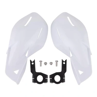 Image of GOOFIT 7/8&quot; Handlebar Hand Brush Guards Protector Handguards Assy Replacement For Motocross Motorcycle Off road Pit Dirt Bike ATV White