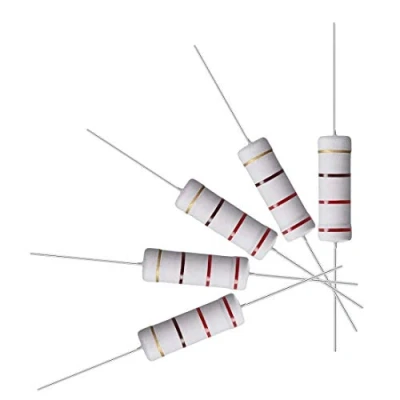 Image of 10Pcs 220 Ohm Resistance, 5W 5% Tolerance Metal Oxide Film Resistors, Axial Lead, Flame Test for DIY Electronic Projects and Experiments