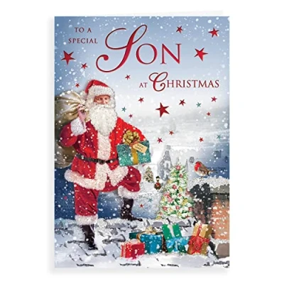 Image of Piccadilly Greetings Traditional Christmas Card Son 9 x 6 inches Regal Publishing (C85452)