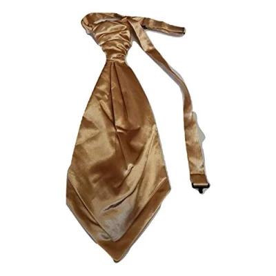 Image of L&amp;L® Kids Boy Children Satin Wedding Ruche Cravat Tie Party Event (champagne)