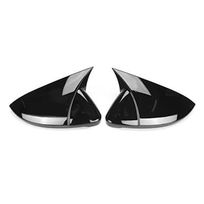 Image of Wing Mirror Covers Car Rearview Cover For VW Golf MK7 MK7.5 R GTI GTD 2014 2019 Accessories Caps Casing OX Horn Style (Color : Gloosy Black)