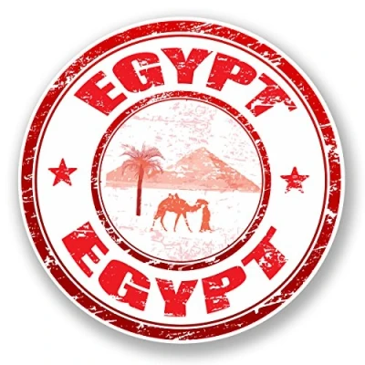 Image of 2 x 10cm Egypt Vinyl Sticker Decal Luggage Travel Tag Label Map Flag #5944 (10cm 10cm)