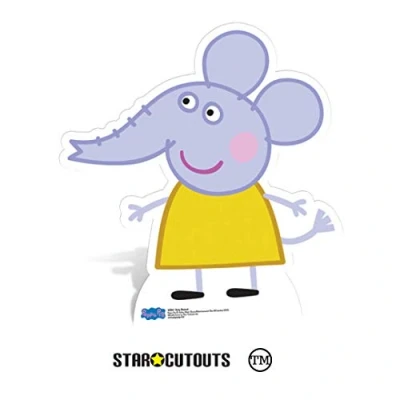 Image of STAR CUTOUTS SC1629 Emily Elephant Friend for Peppa Pig Parties, Room Décor and Displays Height 63cm, Solid, Multicolour, Regular