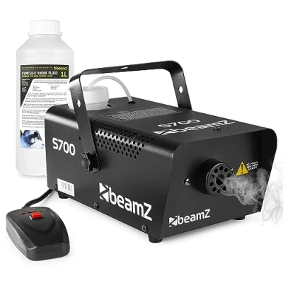 Image of beamz S700 Smoke Machine with Remote Control and 1L ECO Clear Fluid for Home Party Fog Mist Effects