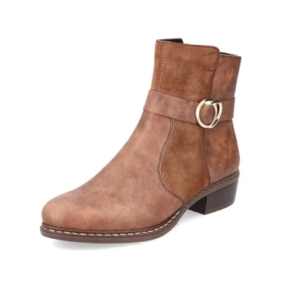 Image of Rieker Women&#039;s Y0873 Fashion Boot, Brown, 7.5 UK
