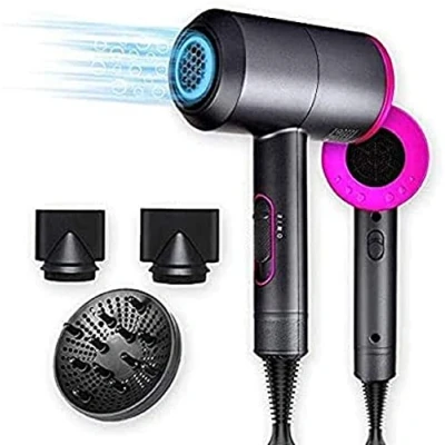 Image of Jooayou Professional Hair Dryer 2000W Fast Dry Negative Ions Blow Temperature Hairdryer with Diffuser 2 Speeds, 3 Heating and Cool Button